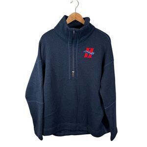 Stio Sherpa Fleece 1/4 Quarter Zip‎ Pullover Women Size Large Blue Fleece Casual